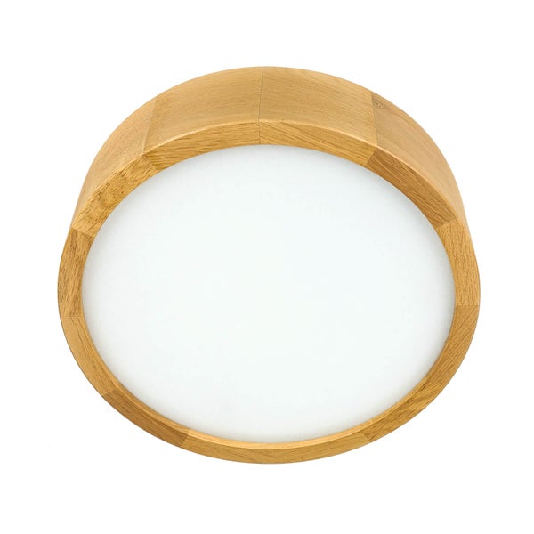 Deckenleuchte aus Holz mit runder Form
