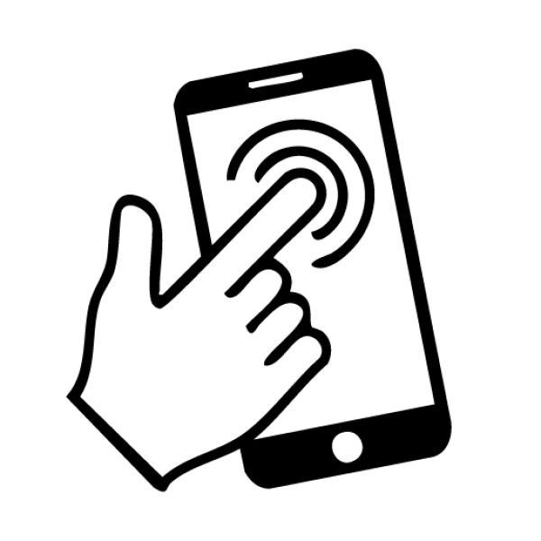 Symbolbild für die Bedienung eines Smartphones per Touchscreen