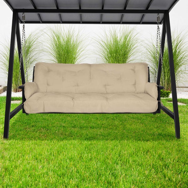 Beautissu Flair HS Hollywoodschaukelauflage 180x50x8cm Natur