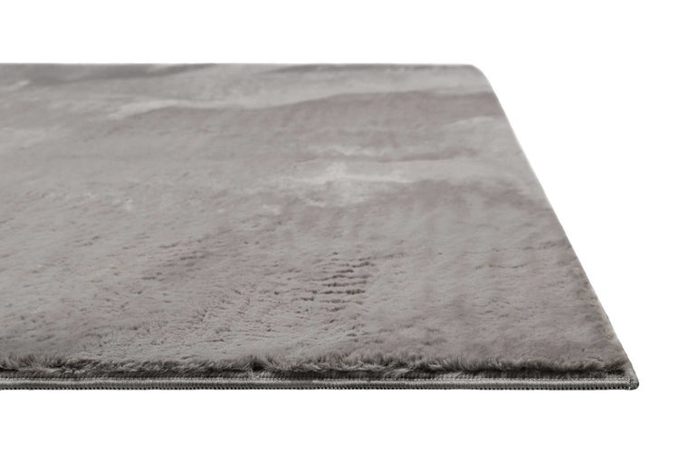Kunstfell Teppich Grau Anthrazit soft & weich Villa Rosso Homie Living 133x200 cm