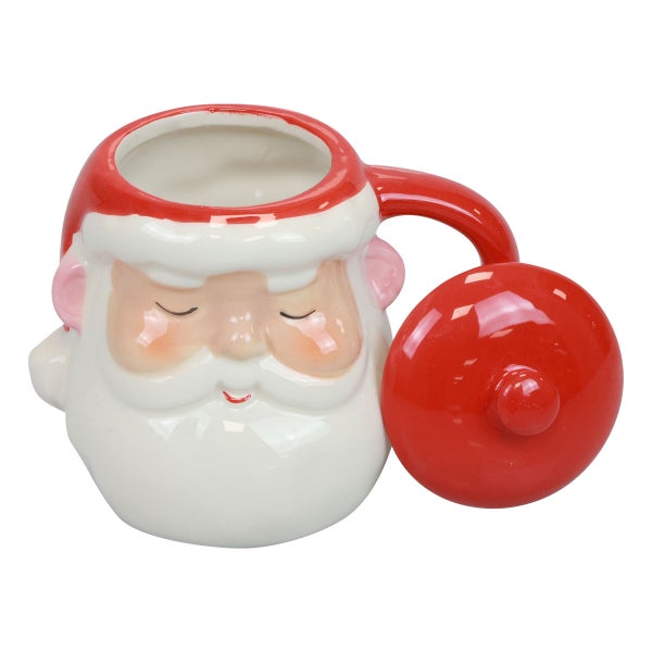 Santa Claus Tasse mit Deckel