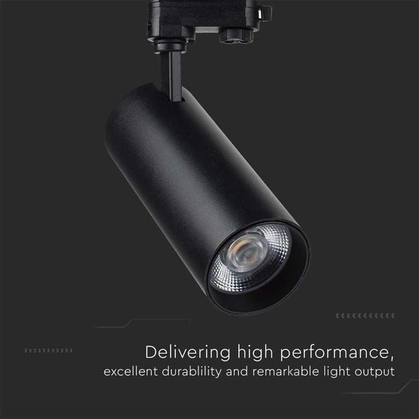 Schwarzer LED-Strahler für Schienensystem