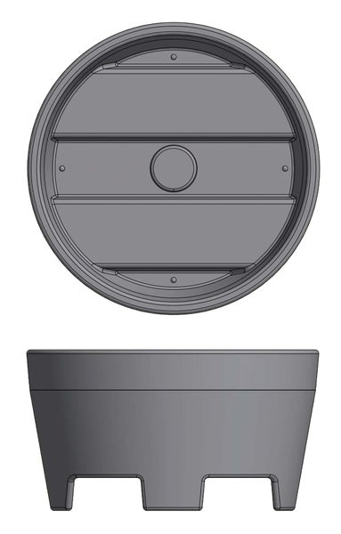 Pflanzgefäß COLO 80 XL, Durchmesser 80cm, 170 l Volumen, weiß, Pflanzkübel, Pflanztopf