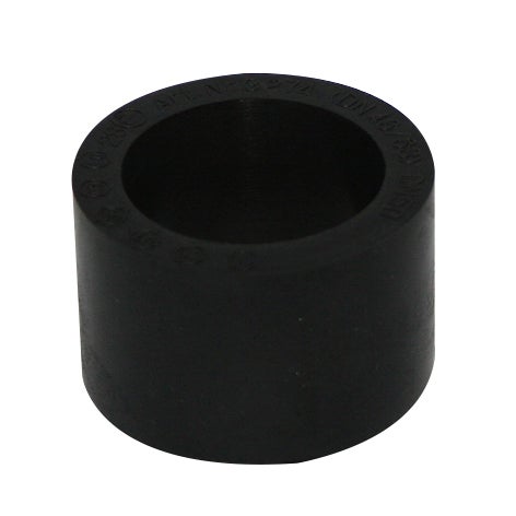 Siphongummi-Manschette aus schwarzem Gummi für Rohrverbindungen von Nennweite 40 auf Nennweite 32.