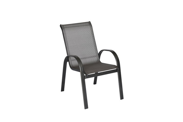 Amalfi Gartensessel, stapelbar, 2er Set, graphit/grau
