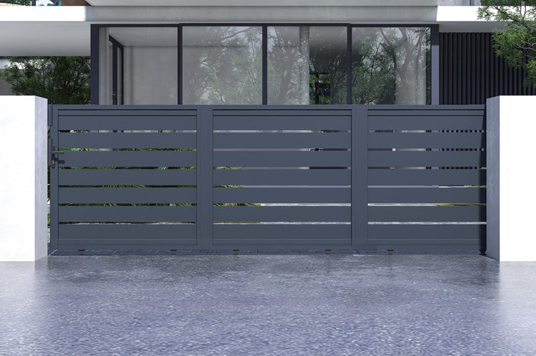 Schiebetor 4,5 m VOGEL H.140 graues Aluminium