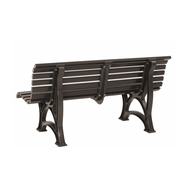 PROREGAL Gartenbank Jamaika 3 Sitzer Braun HxBxT 80 x 150 x 64 cm Witterungskunststoff & UV Beständiger Kunststoff Parkbank Sitzbank