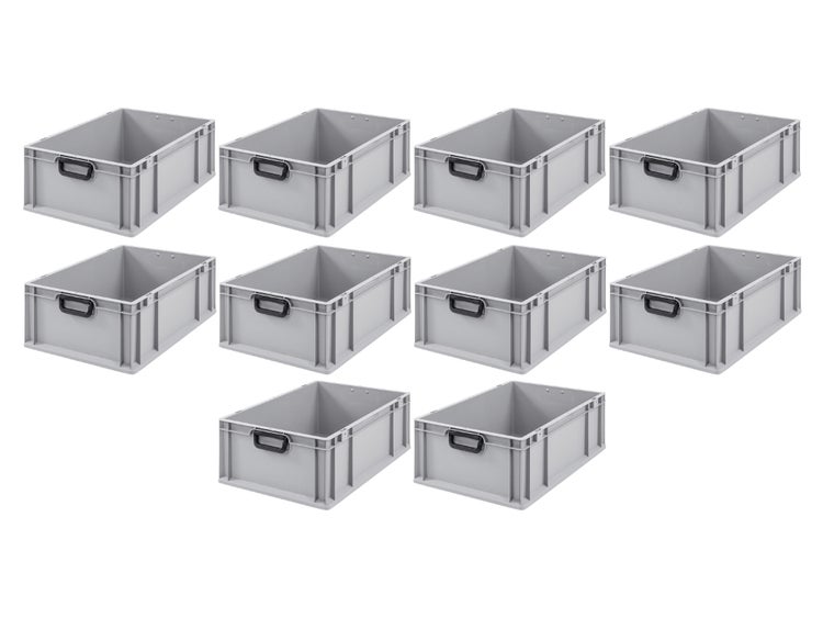 PROREGAL Spar Set 10x Eurobox Nextgen Portable Duo HxBxT 22 x 40 x 60 cm 44 Liter Eurobehälter Transportbox Transportbehälter Stapelbehälter