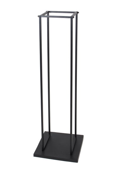 FRANK FLECHTWAREN | Kaminholzständer Modern, METALL, 33 x 33 x 115 cm, einfache Selbstmontage