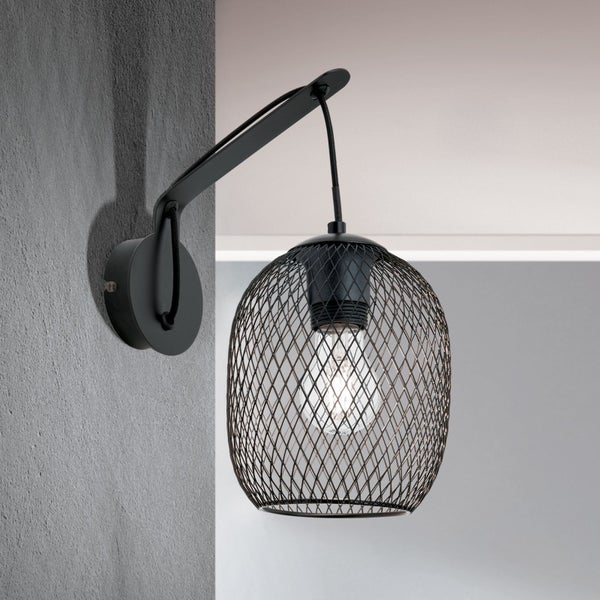 Wandleuchte Georgina 1xE27 Schwarz