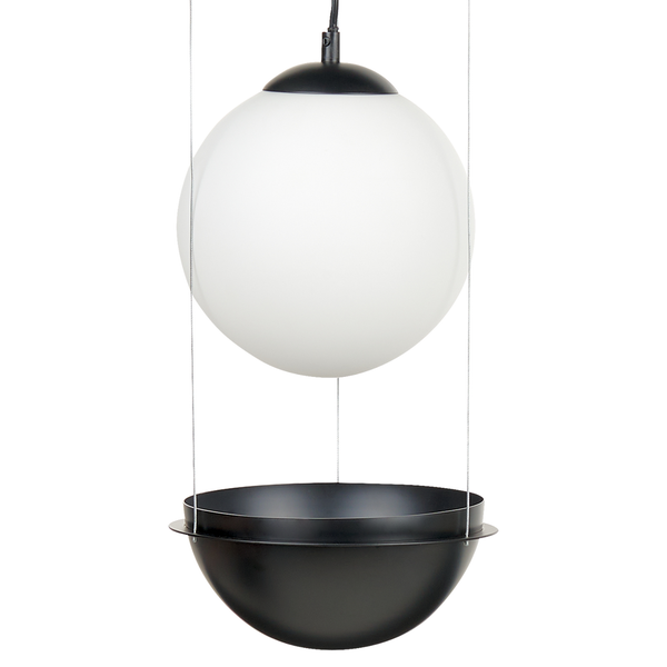 Glas Pendelleuchte Schwarz TOBINS