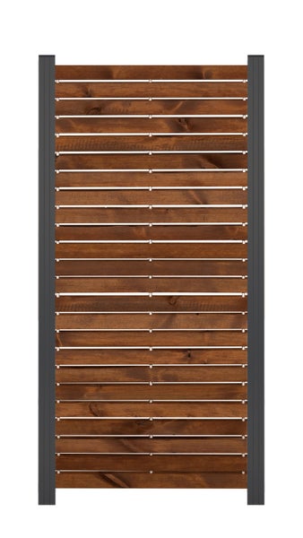 GartenLand Rhombus Holz Zaun Craftwood ca. 81,5 x 180 cm Skandinavische Kiefer Braun FSC® Ohne Pfosten Ohne Abschlussleiste