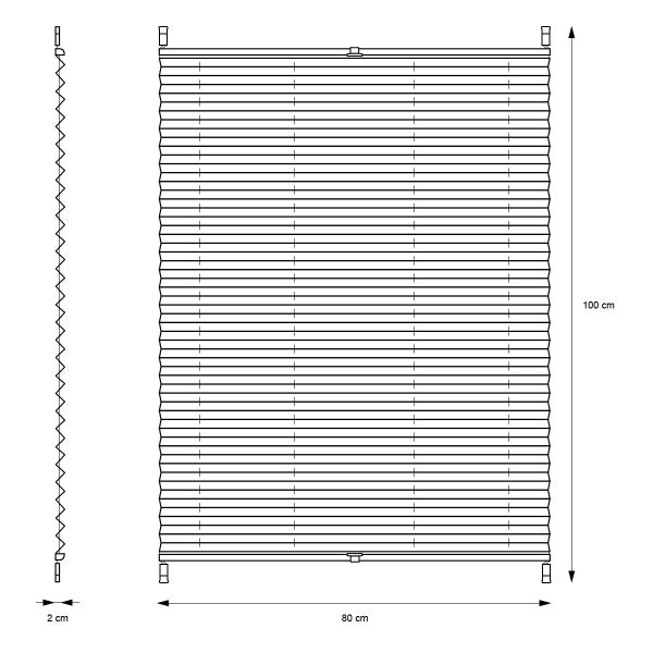 ECD Germany Plissee Klemmfix ohne Bohren 80 x 100 cm Petrol Blickdicht Sonnen- und Sichtschutz Faltrollo Jalousie mit Klemmträger für Fenster & Tür EasyFix Plisseerollo Lichtdurchlässig Fensterrollo