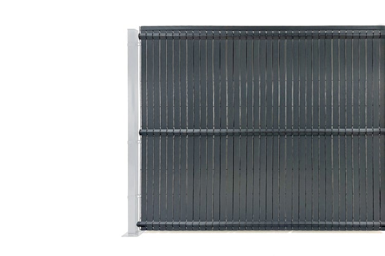 PVC-Sichtschutzlamellen-Set 4m CINTO H.170cm grau