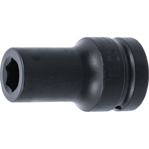 BGS Kraft-Steckschlüssel-Einsatz Sechskant tief Antrieb Innenvierkant 25 mm (1) SW 19 mm - 5500-19