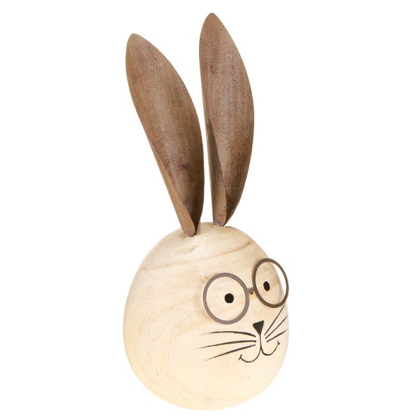 Osterhase Dekofigur mit Brille