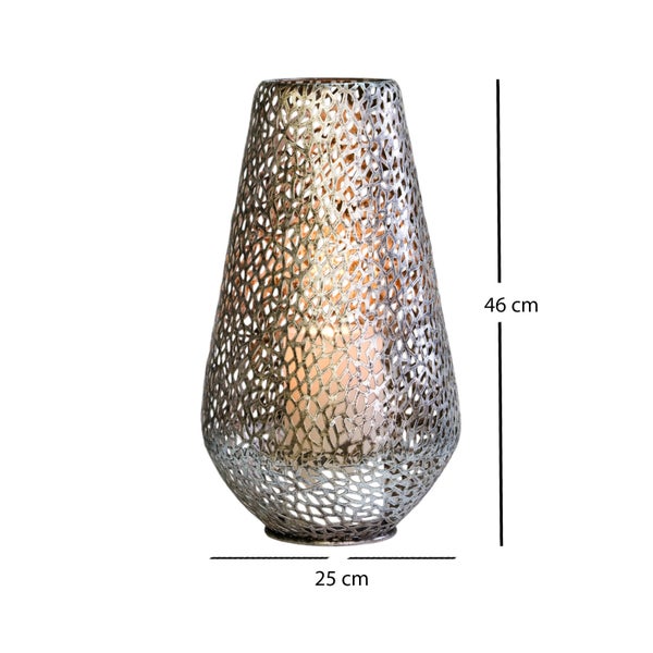 Bodenwindlicht PLATA Metall  antik-silber