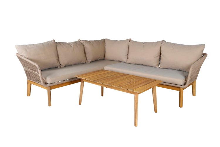 Chania Loungeset 2 Teile braun,Akazie. 1 X 1 X 1 cm
