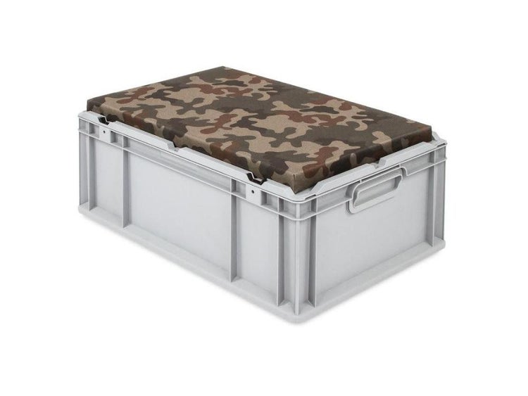 PROREGAL SparSet 3 x Eurobox NextGen Seat Box Camouflage HxBxT 26,5 x 40 x 60 cm 44 Liter Griffe Geschlossen Eurobehälter Sitzbox Transportbox