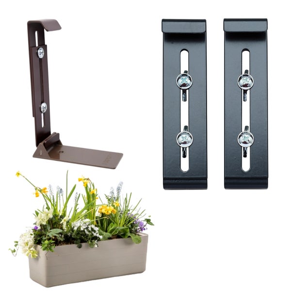 FixPot Halterung Blumenkasten Fensterbank unsichtbare Befestigung ohne Bohren anthrazit