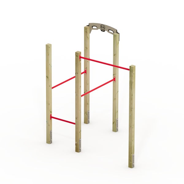 WICKEY FIT Base 510 – Outdoor-Fitnessgerät – rot