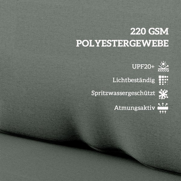 Outsunny Palettenkissen 2er Set Abnehmbar Sitzkissen Palettenpolster mit Rückenlehne Outdoor Kissen Palettenauflagen für Europaletten Palettensofa Palettenmöbel 120 x 80 x 20 cm Dunkelgrau