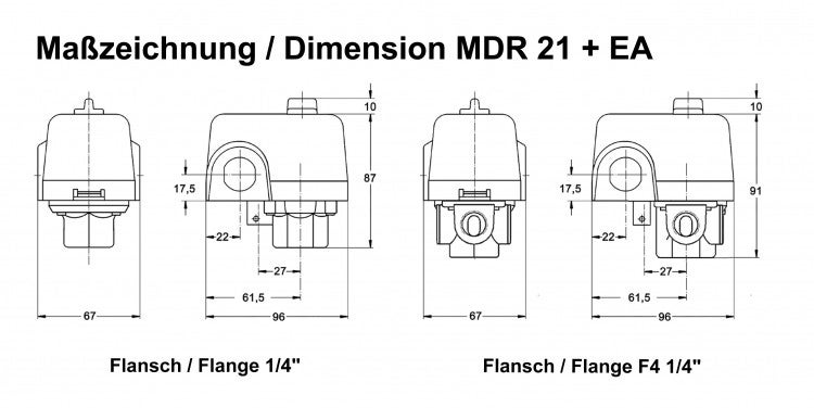 Condor Druckschalter MDR 21-EA/6 MDR 21/6-EA 212218