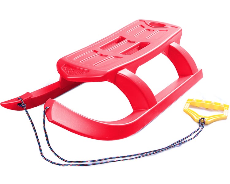 Ondis24 Kinderschlitten Rennrodel Bob Arrow mit Metallkufen rot, Schlitten