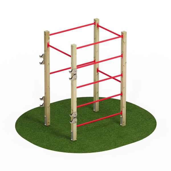 WICKEY FIT Base 410 – Outdoor-Fitnessgerät – rot