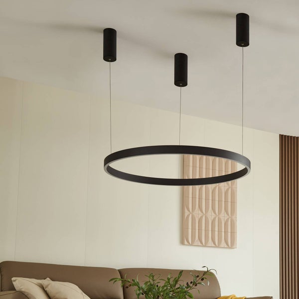 Arcchio LED Answin (Modern) in Schwarz aus Metall (1 flammig, ) Wohnzimmerleuchte