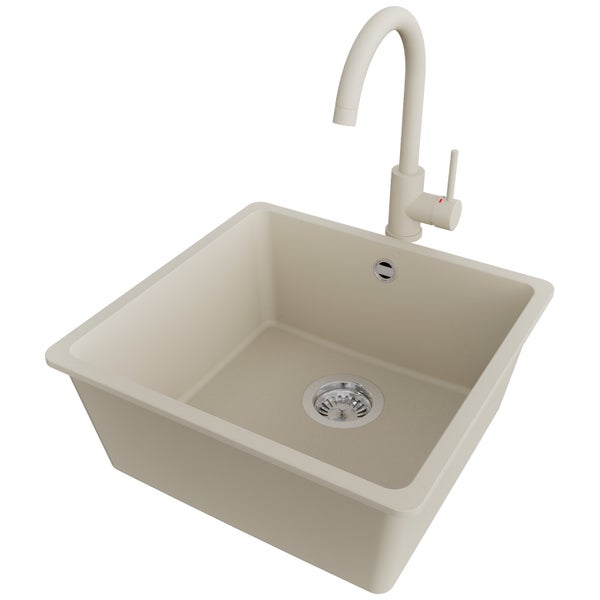 Spüle aus Granit mit Wasserhahn