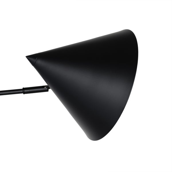 Schwarze Kegel-Wandleuchte