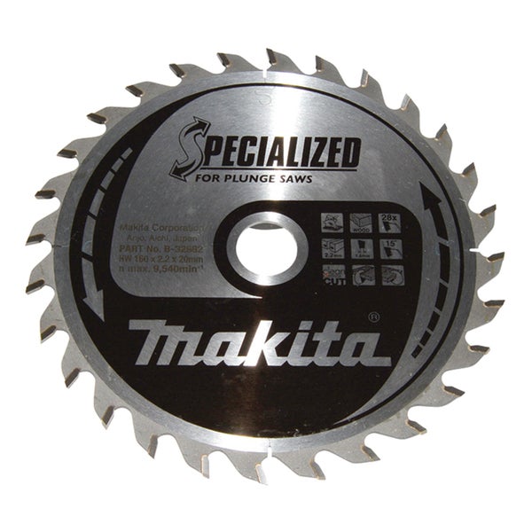 Makita Sägeblatt für Tauchsägen, 160 x 2,2 x 20 Millimeter