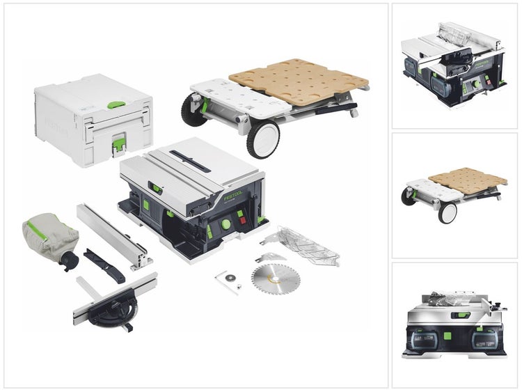 Festool CSC SYS 50 EBI-Basic-Set Akku Tischkreissäge 36 V ( 2x 18 V ) ( 577371 ) 168 mm Brushless + Untergestell - ohne Akku, ohne Ladegerät