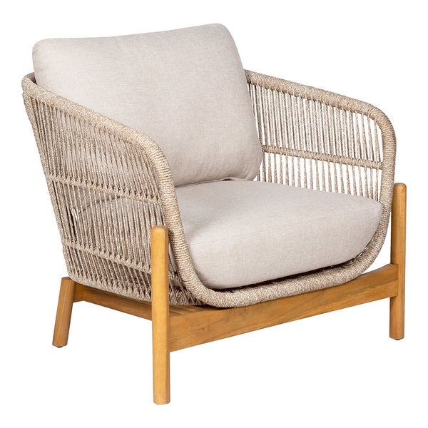 Terracina Lounge-Stuhl inkl. Kissen braun, beige. 86 X 79 X 72 cm