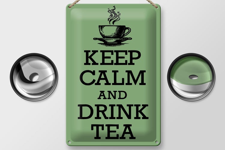 Blechschild Spruch 20x30cm Keep Calm and Drink Tea