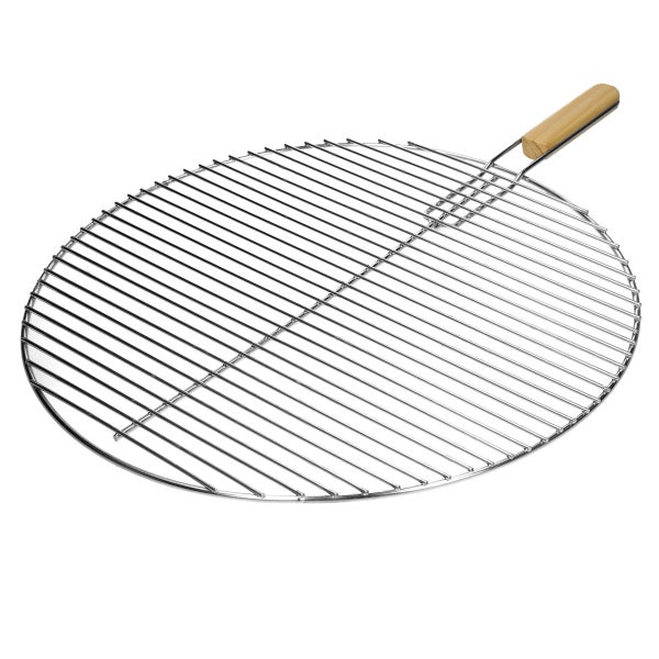 ECD Germany Runder Edelstahl Grillrost mit abnehmbarer Griff Ø 54,5 cm - robust & rostfrei - für Kugelgrill Grillkamin Buschbeck Gasgrill Feuerschalen Feuerkorb - Edelstahlgrillrost Rundgrill Grill