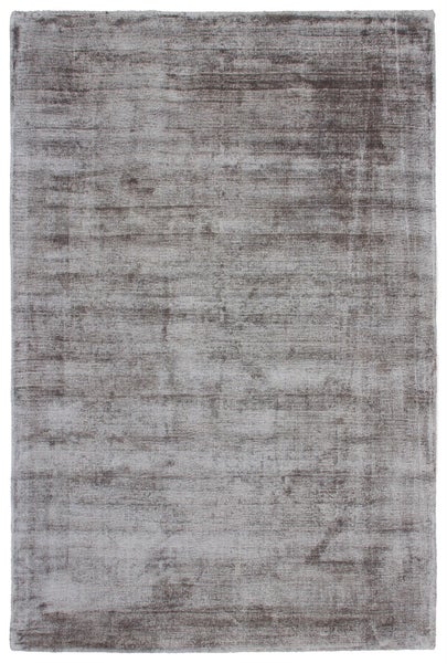 Rechteckiger Teppich in Grau mit Vintage-Optik und strukturierter Oberfläche.