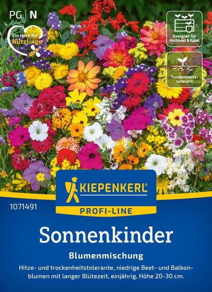 Blumensamen Mischung Sonnenkinder von Kiepenkerl Profi Line für hitzetolerante Beet und Balkonpflanzen