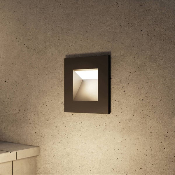 Arcchio Wandeinbaustrahler Zamo (Modern) in Schwarz aus Aluminium (1 flammig, G9) Flurleuchte