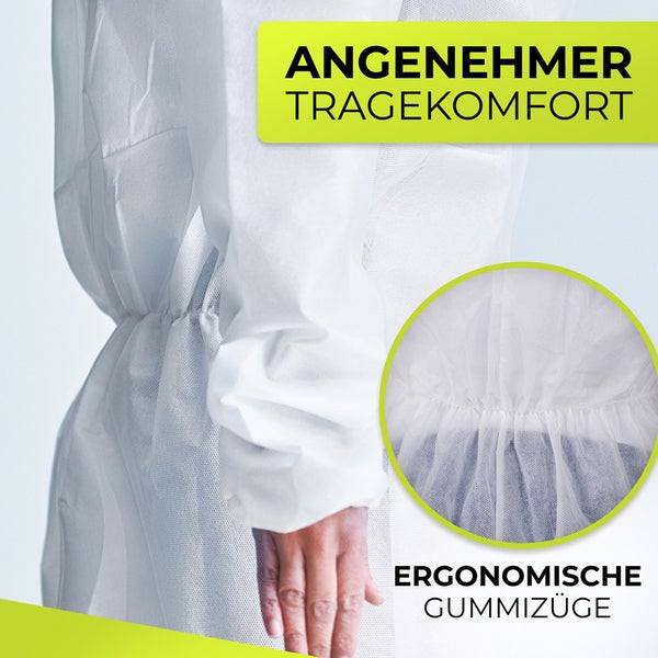 Paintbutler - 3x PP-Schutzanzug mit Kapuze - Maleranzug - Einweg - Overall zum Schutz vor Farbspritzern, Baustaub, Glaswolle, Schmutz - Weiß (XL)