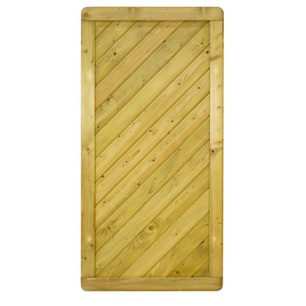 Holzzaun-Element mit diagonalen Brettern