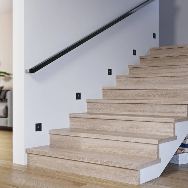 Arcchio LED Wandeinbaustrahler Vexi (Modern) in Schwarz aus Aluminium (1 flammig, ) Wohnzimmerleuchte