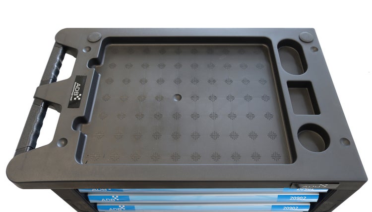 PROREGAL Werkstattwagen Cheetah Preimium 250 Teilig Werkzeugset 7 Schubladen HxBxT 97 x 48 x 38 cm Himmelblau