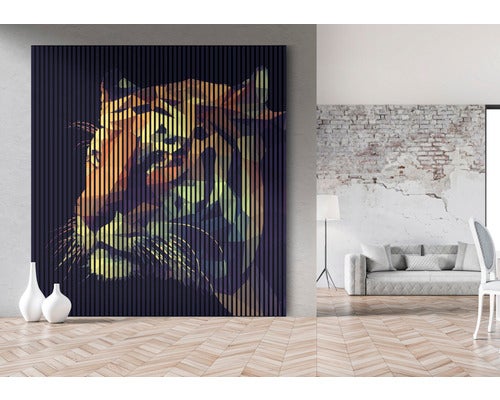 Akustikpaneel digital bedruckt Tiger 1 19x2253x2400 mm Set = 4 Einzelpaneele