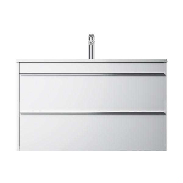 Waschtischunterschrank mit zwei Schubladen und Armatur