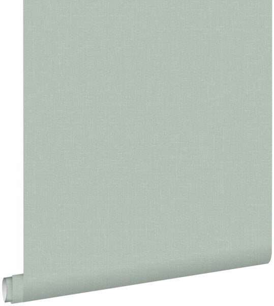 ESTAhome Tapete Leinen-Optik Seladongrün - 53 cm x 10.05 m - 148740