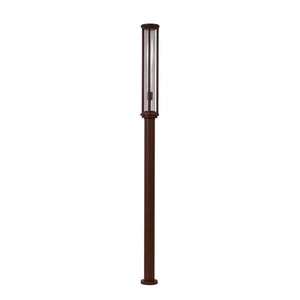 Lucande Mastleuchte außen Alivaro (Modern) in Braun aus Aluminium (1 flammig, E27) - Kandelaber Außenleuchte