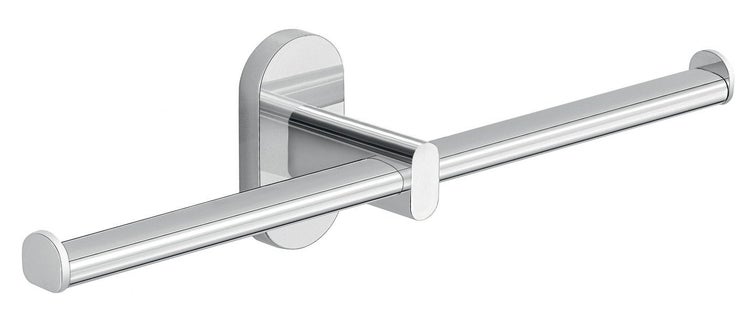 Doppelte Wand-Rollenhalterung aus verchromtem Metall | Cipro