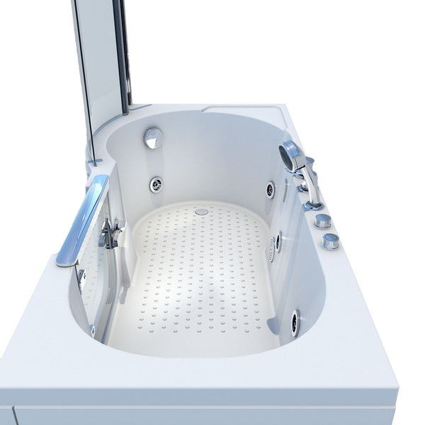 Badewannenarmatur mit Handbrause und Bedienelementen